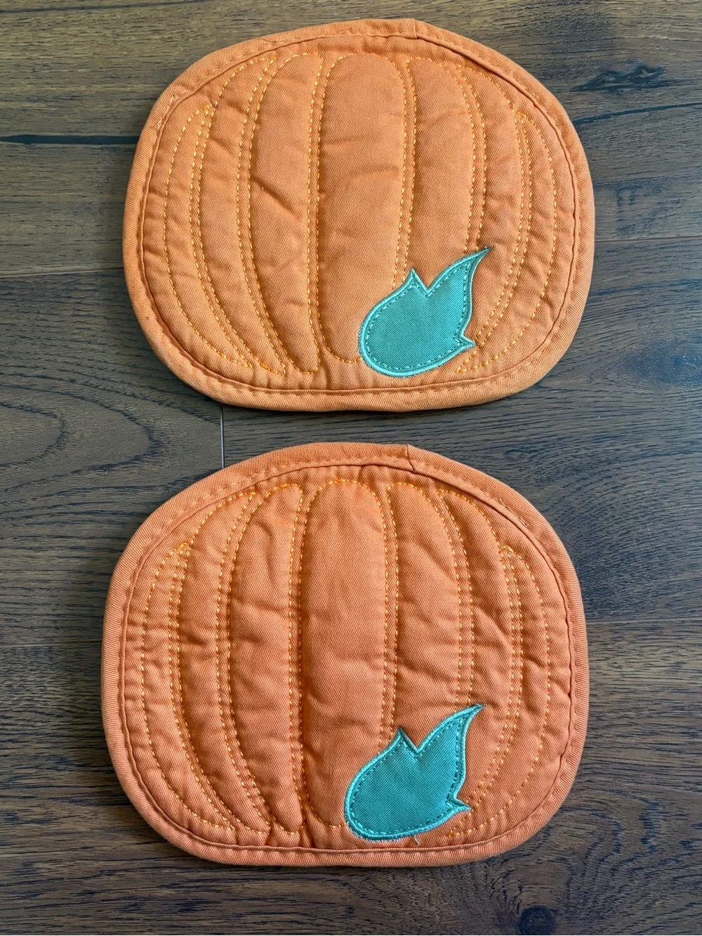 Williams Sonoma Orange Pumpkin Potholders